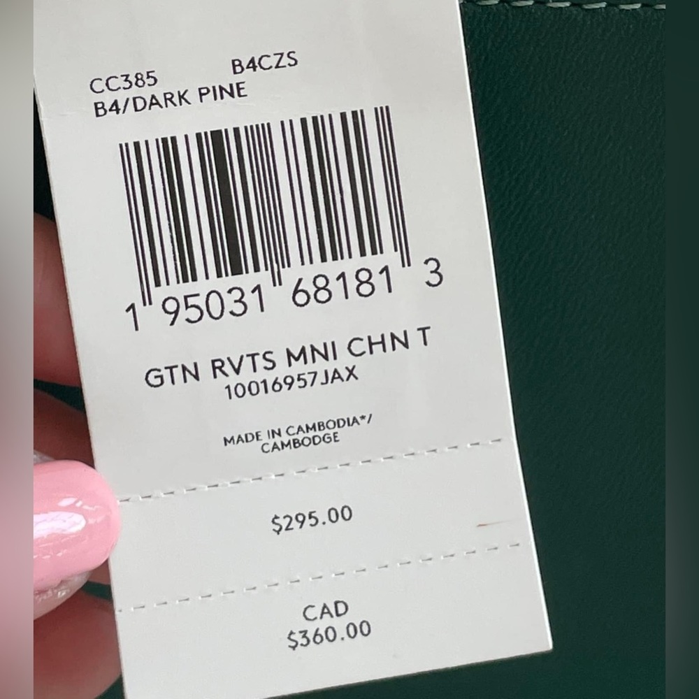 💰SOLD - CC385 - Coach Mini Cashin Tote with Rivets - Picture 9 of 13